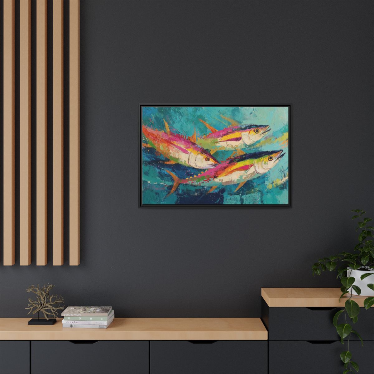 Colorful Fish Underwater Scene Art - Vibrant Coastal Decor
