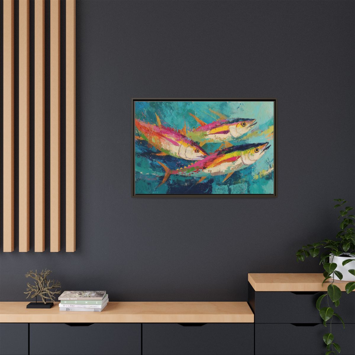Colorful Fish Underwater Scene Art - Vibrant Coastal Decor