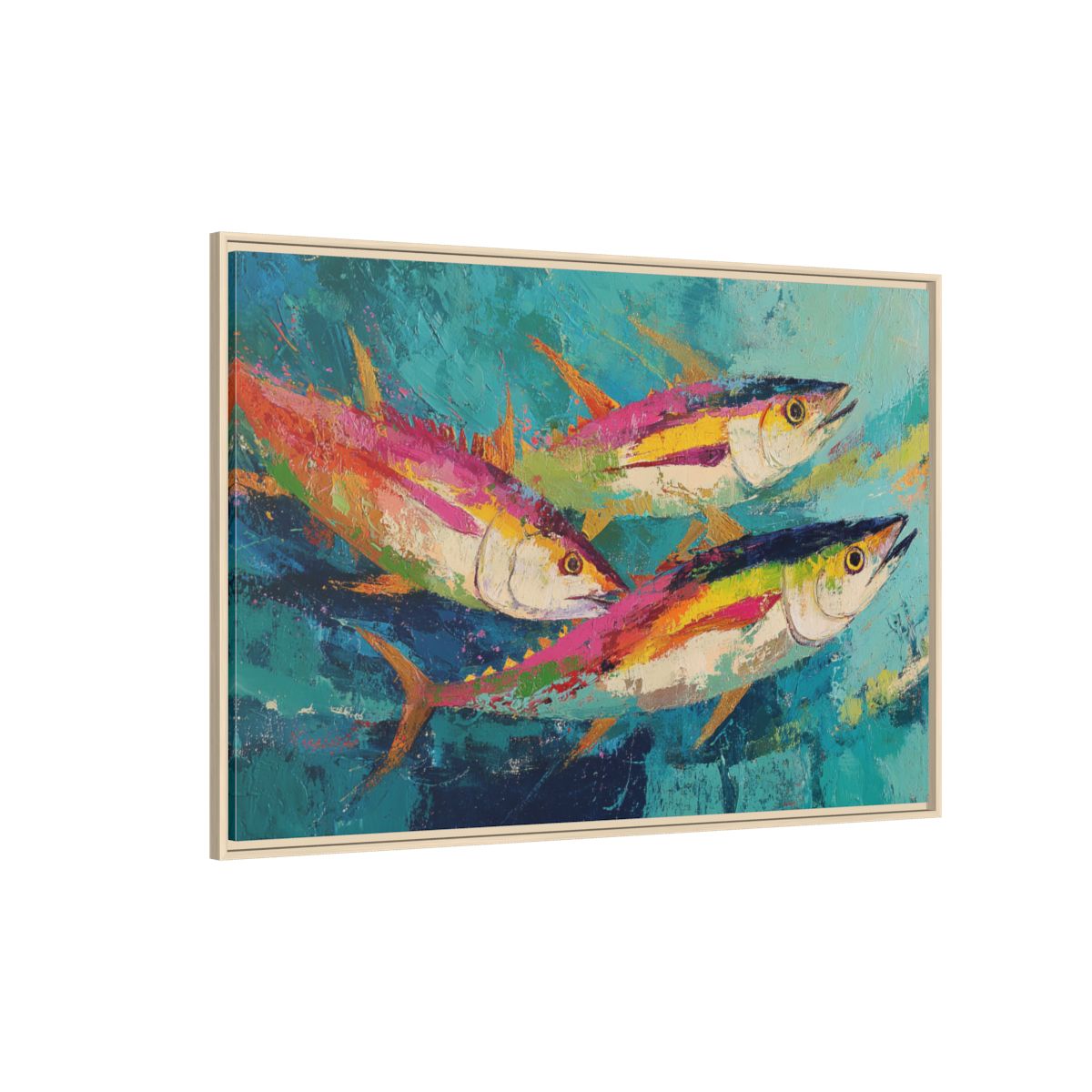 Colorful Fish Underwater Scene Art - Vibrant Coastal Decor