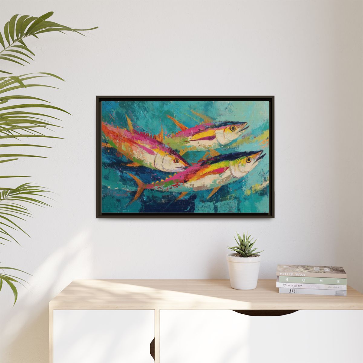 Colorful Fish Underwater Scene Art - Vibrant Coastal Decor