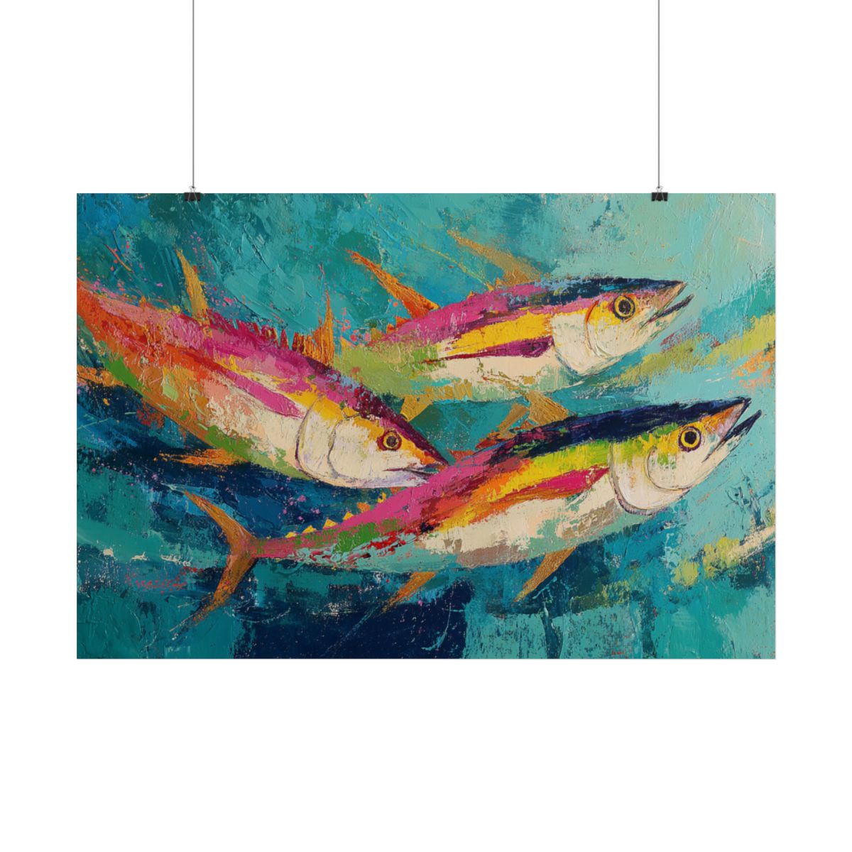 Colorful Fish Underwater Scene Art - Vibrant Coastal Decor