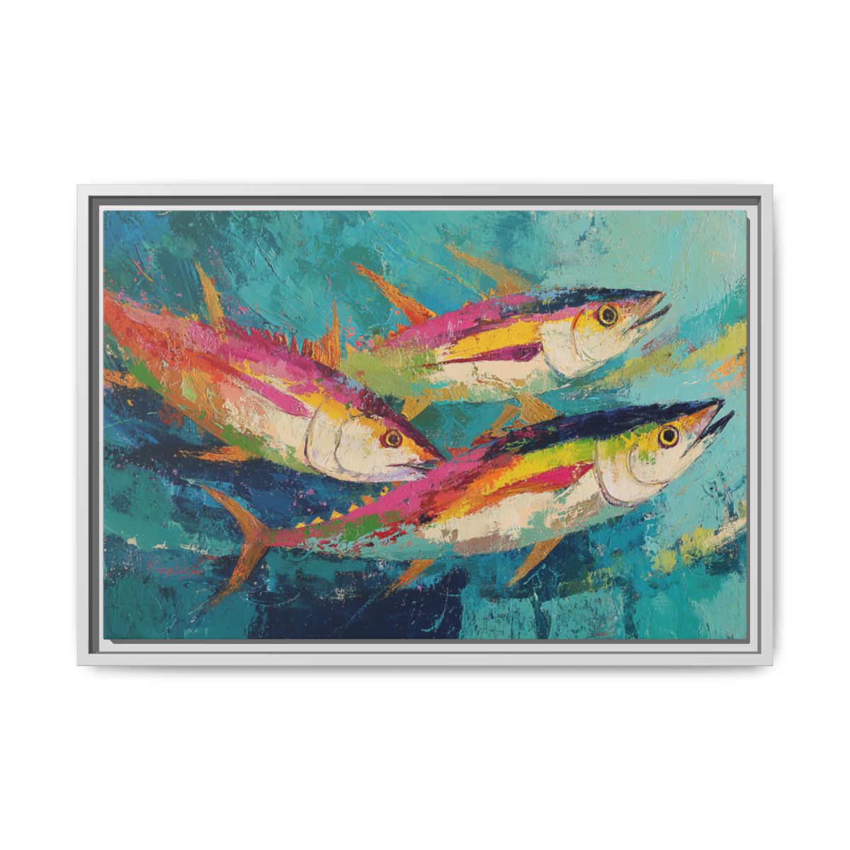 Colorful Fish Underwater Scene Art - Vibrant Coastal Decor