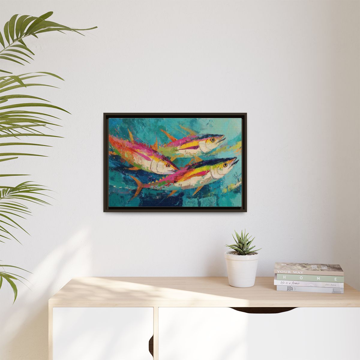 Colorful Fish Underwater Scene Art - Vibrant Coastal Decor