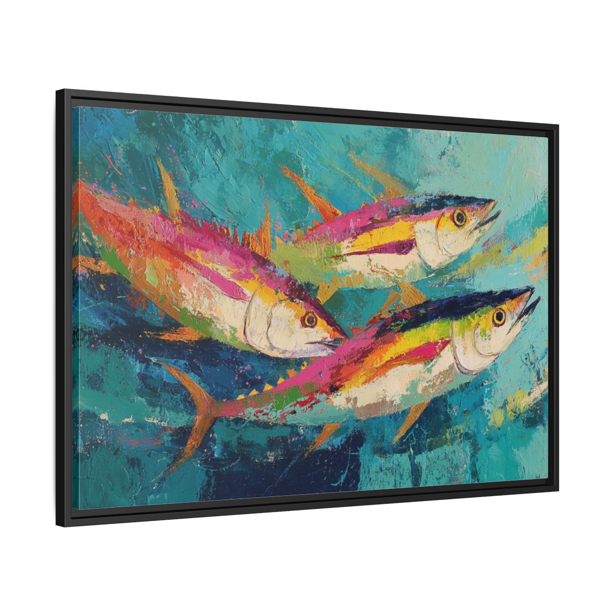 Colorful Fish Underwater Scene Art - Vibrant Coastal Decor