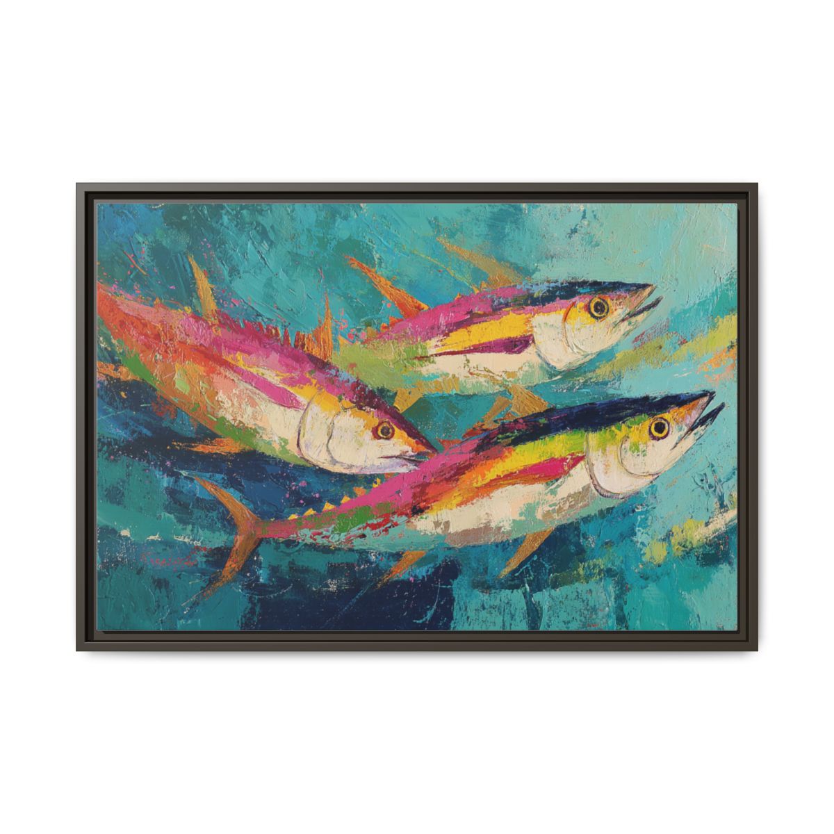 Colorful Fish Underwater Scene Art - Vibrant Coastal Decor