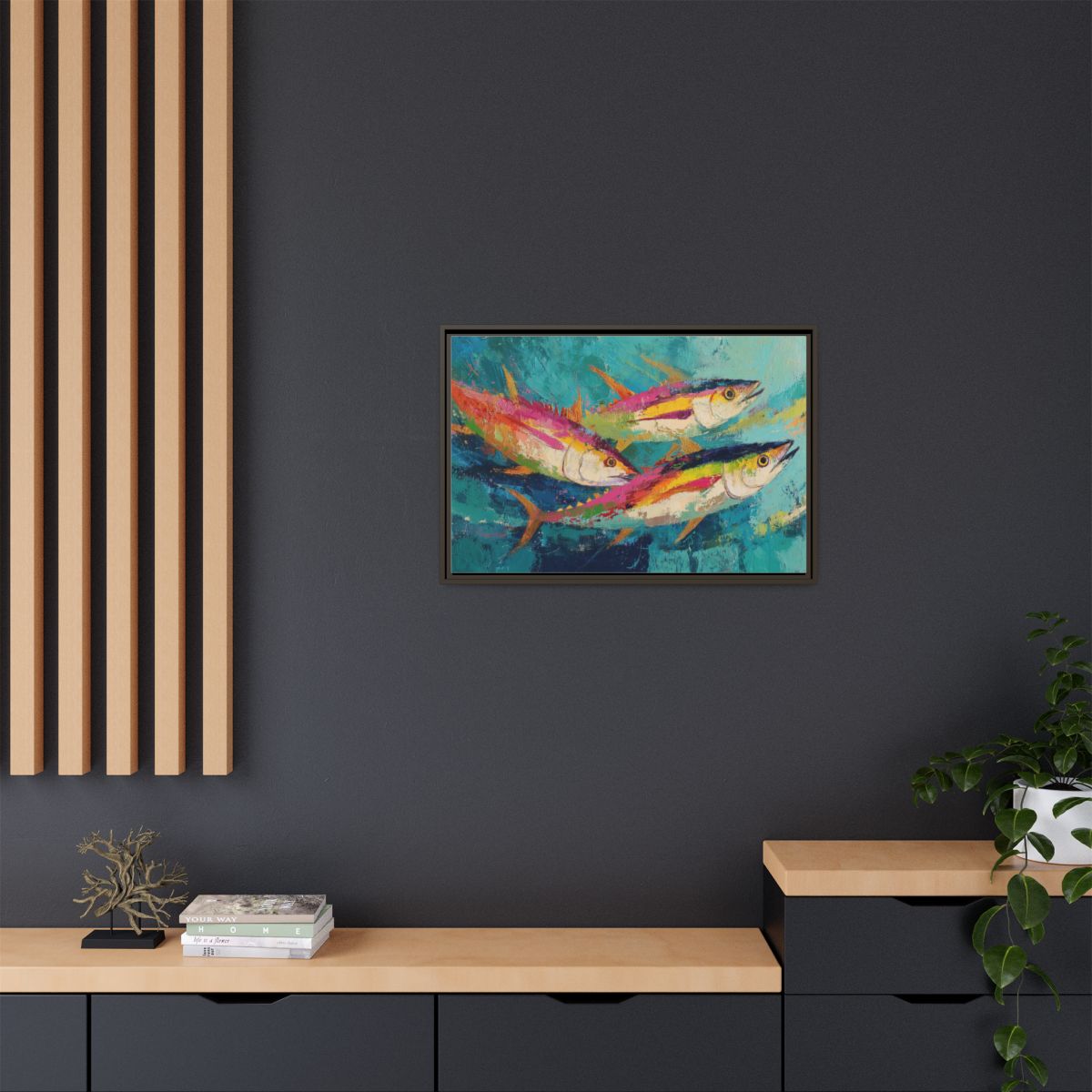 Colorful Fish Underwater Scene Art - Vibrant Coastal Decor