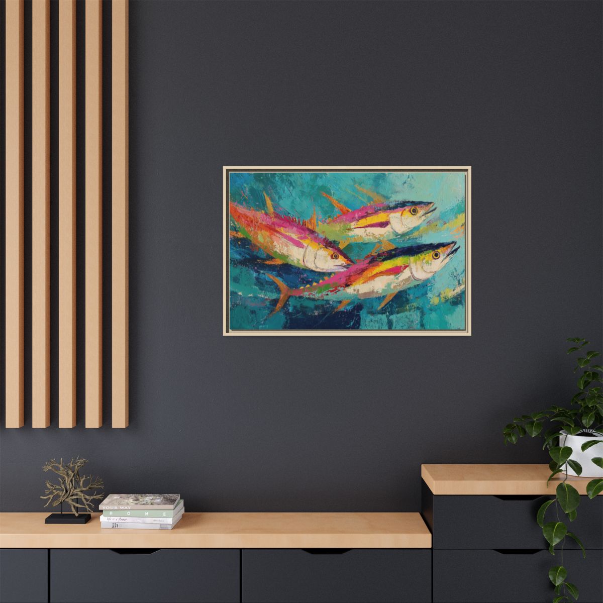 Colorful Fish Underwater Scene Art - Vibrant Coastal Decor
