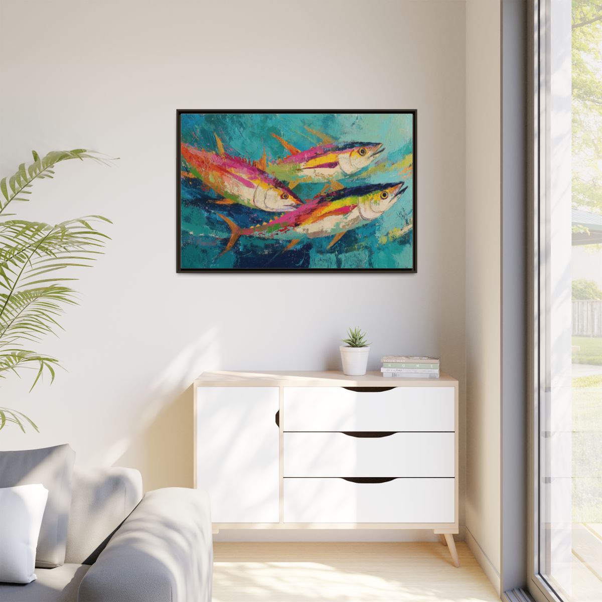 Colorful Fish Underwater Scene Art - Vibrant Coastal Decor