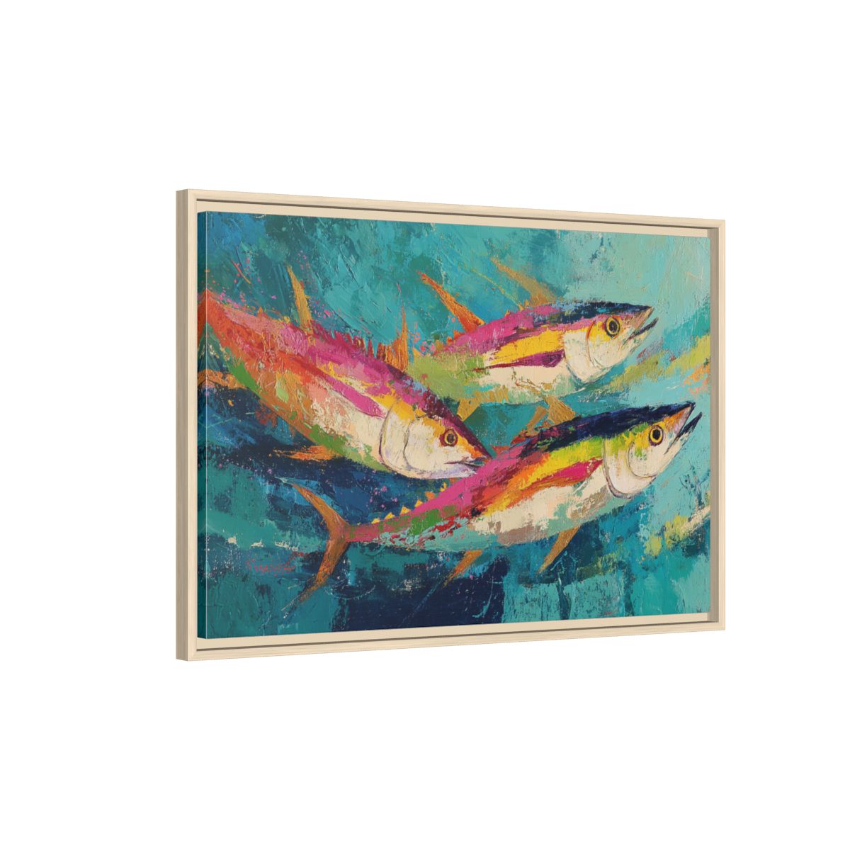 Colorful Fish Underwater Scene Art - Vibrant Coastal Decor