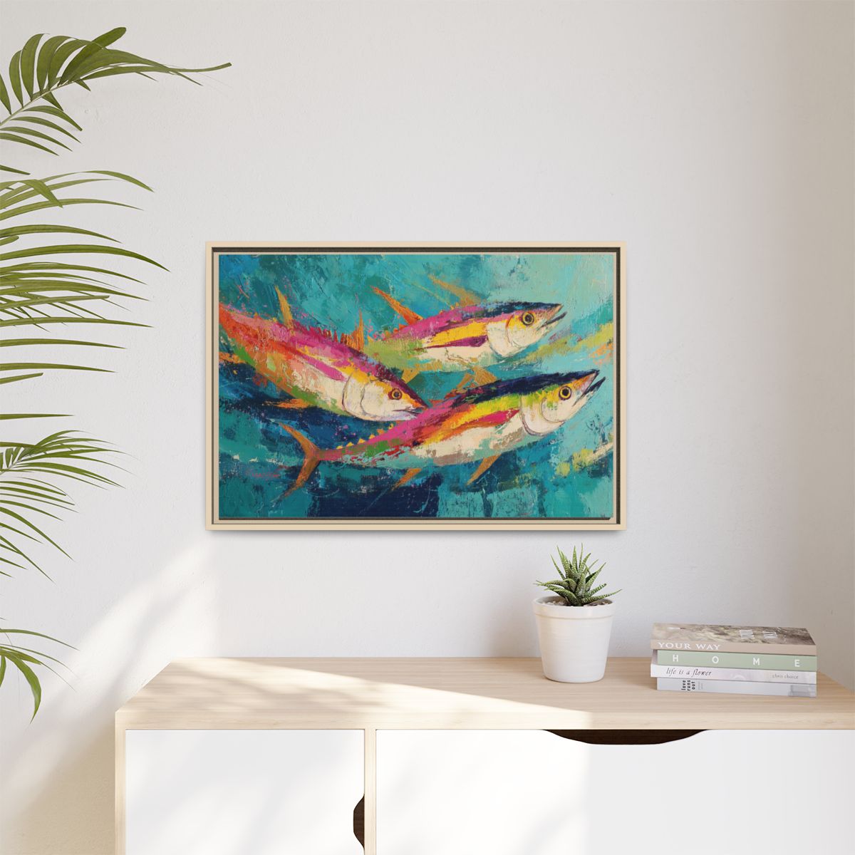 Colorful Fish Underwater Scene Art - Vibrant Coastal Decor