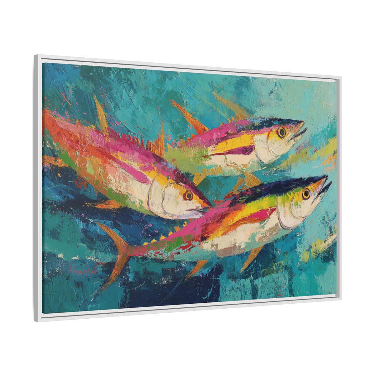 Colorful Fish Underwater Scene Art - Vibrant Coastal Decor