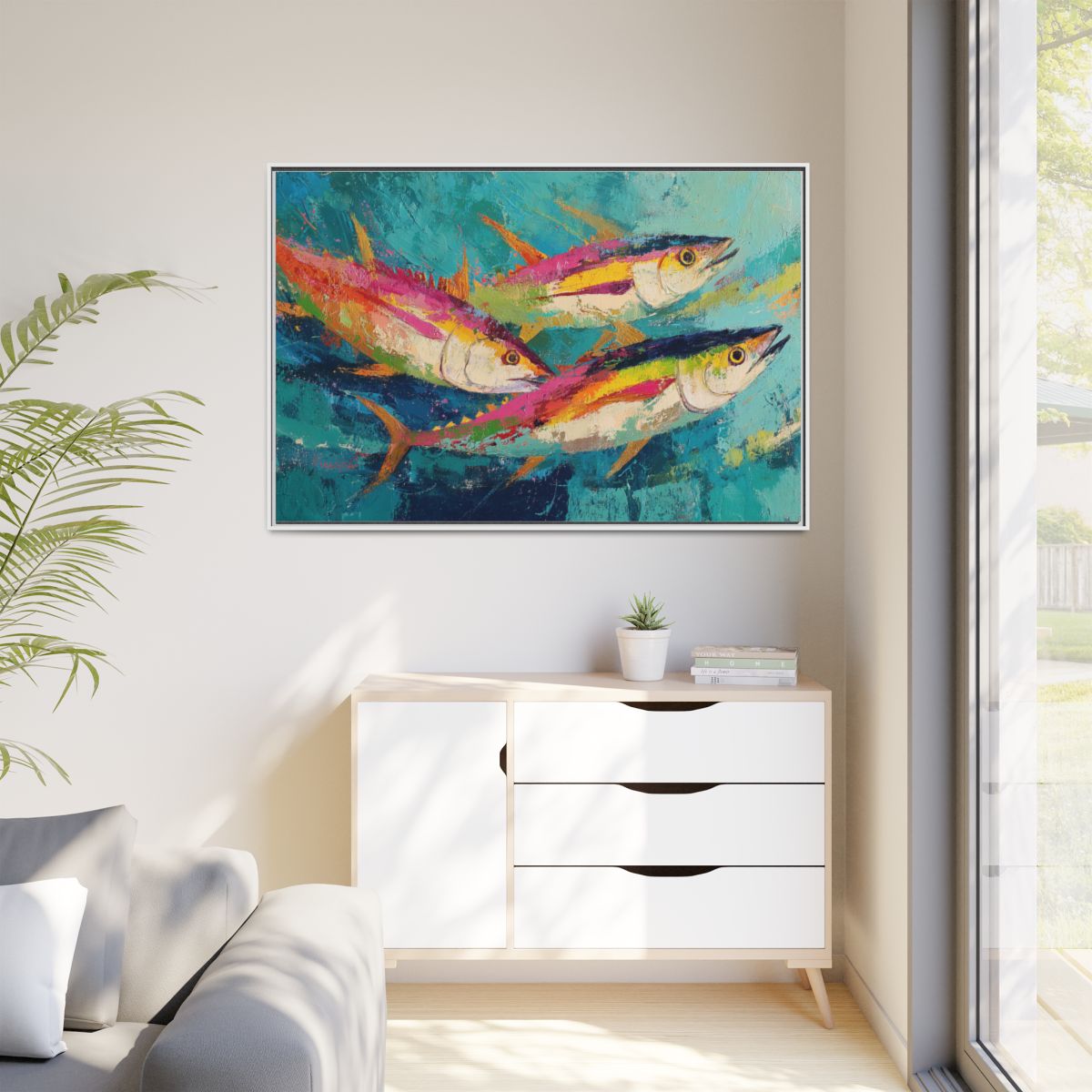 Colorful Fish Underwater Scene Art - Vibrant Coastal Decor