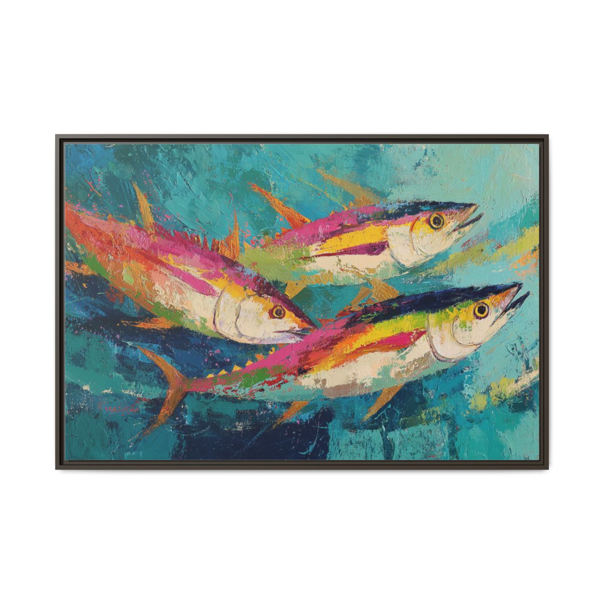 Colorful Fish Underwater Scene Art - Vibrant Coastal Decor
