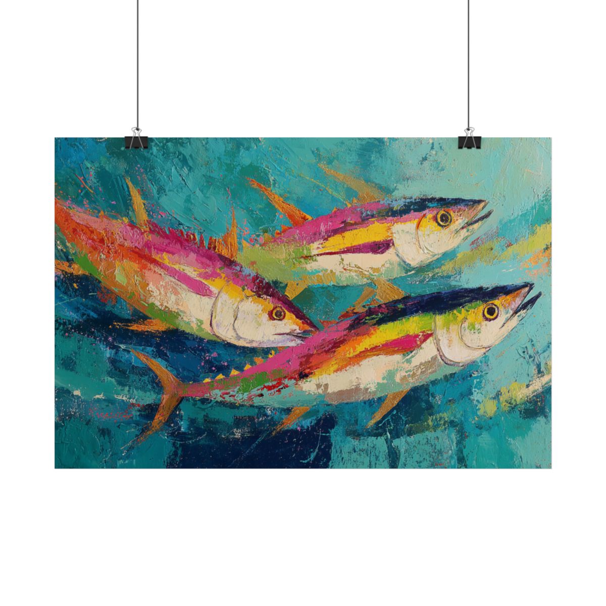 Colorful Fish Underwater Scene Art - Vibrant Coastal Decor