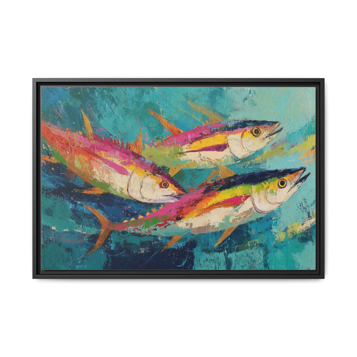 Colorful Fish Underwater Scene Art - Vibrant Coastal Decor