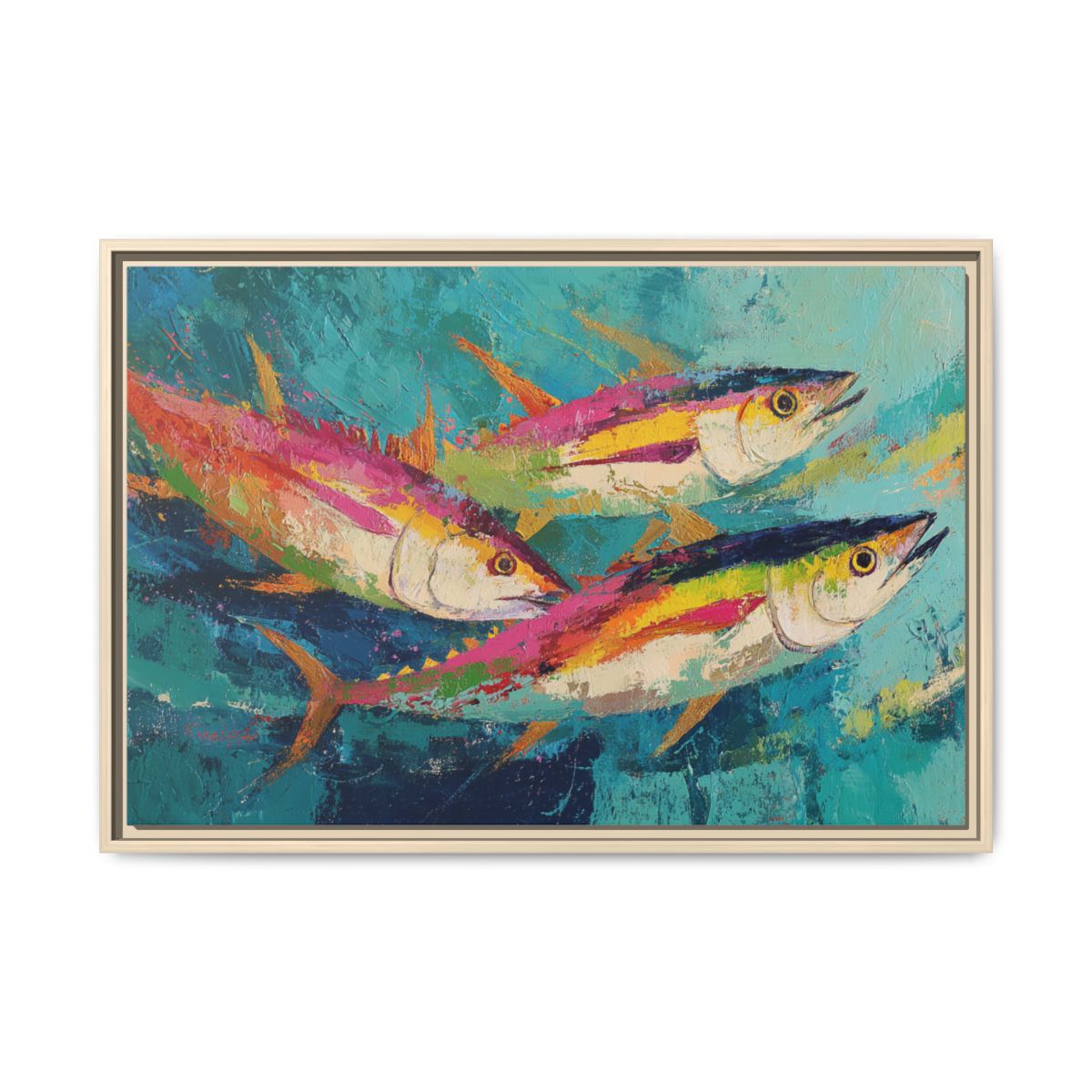 Colorful Fish Underwater Scene Art - Vibrant Coastal Decor