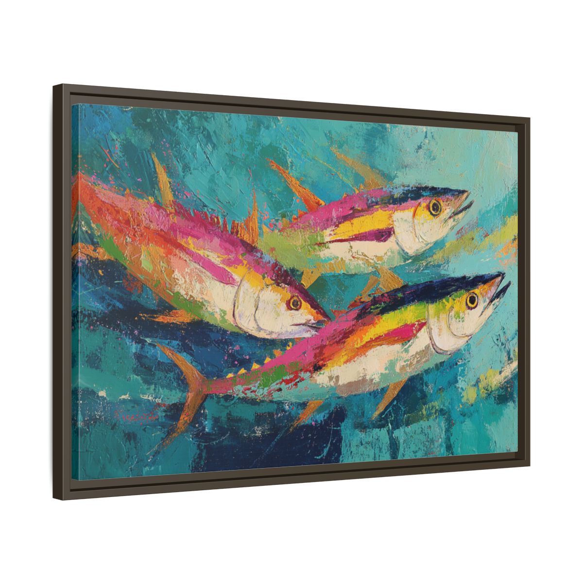 Colorful Fish Underwater Scene Art - Vibrant Coastal Decor