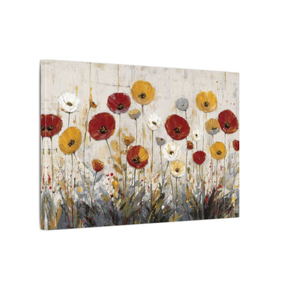 Contemporary Floral Canvas Art – gallery wrapped canvas, side view
