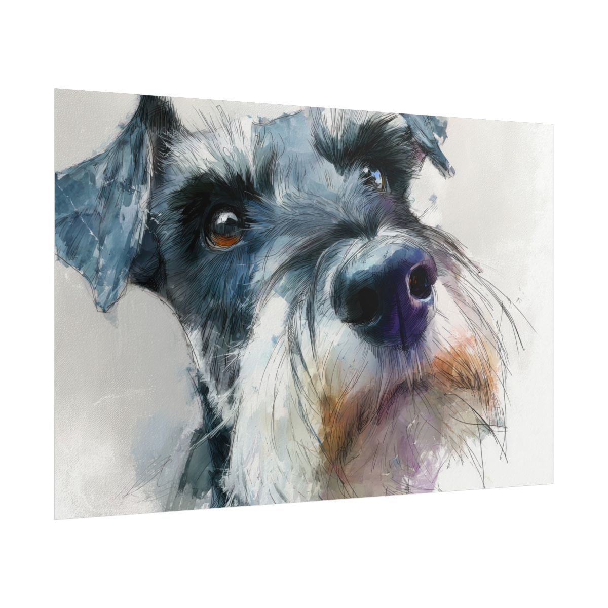 Copy of Miniature Schnauzer Canvas Print – Watercolor Dog Wall Art