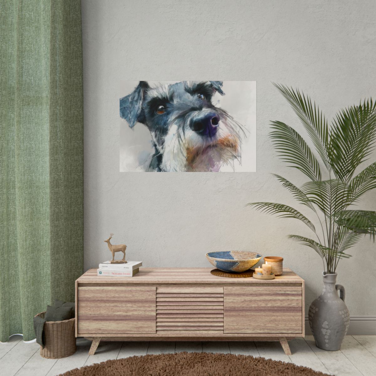 Copy of Miniature Schnauzer Canvas Print – Watercolor Dog Wall Art