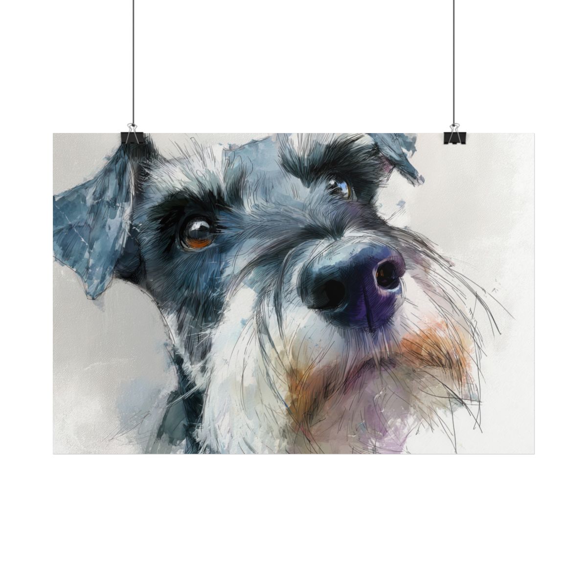 Copy of Miniature Schnauzer Canvas Print – Watercolor Dog Wall Art