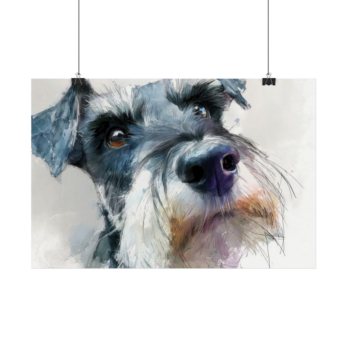Copy of Miniature Schnauzer Canvas Print – Watercolor Dog Wall Art