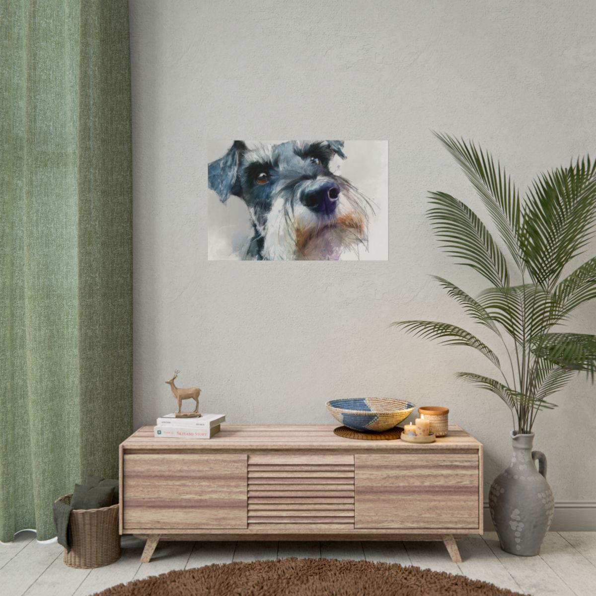 Copy of Miniature Schnauzer Canvas Print – Watercolor Dog Wall Art
