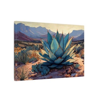Desert Agave Canvas Wall Art – gallery wrapped canvas, side view