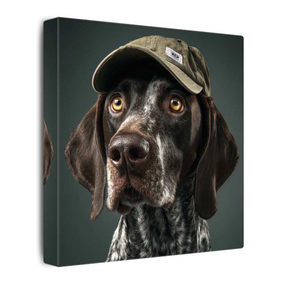 Dog Portrait Canvas Print – gallery wrapped canvas, side view