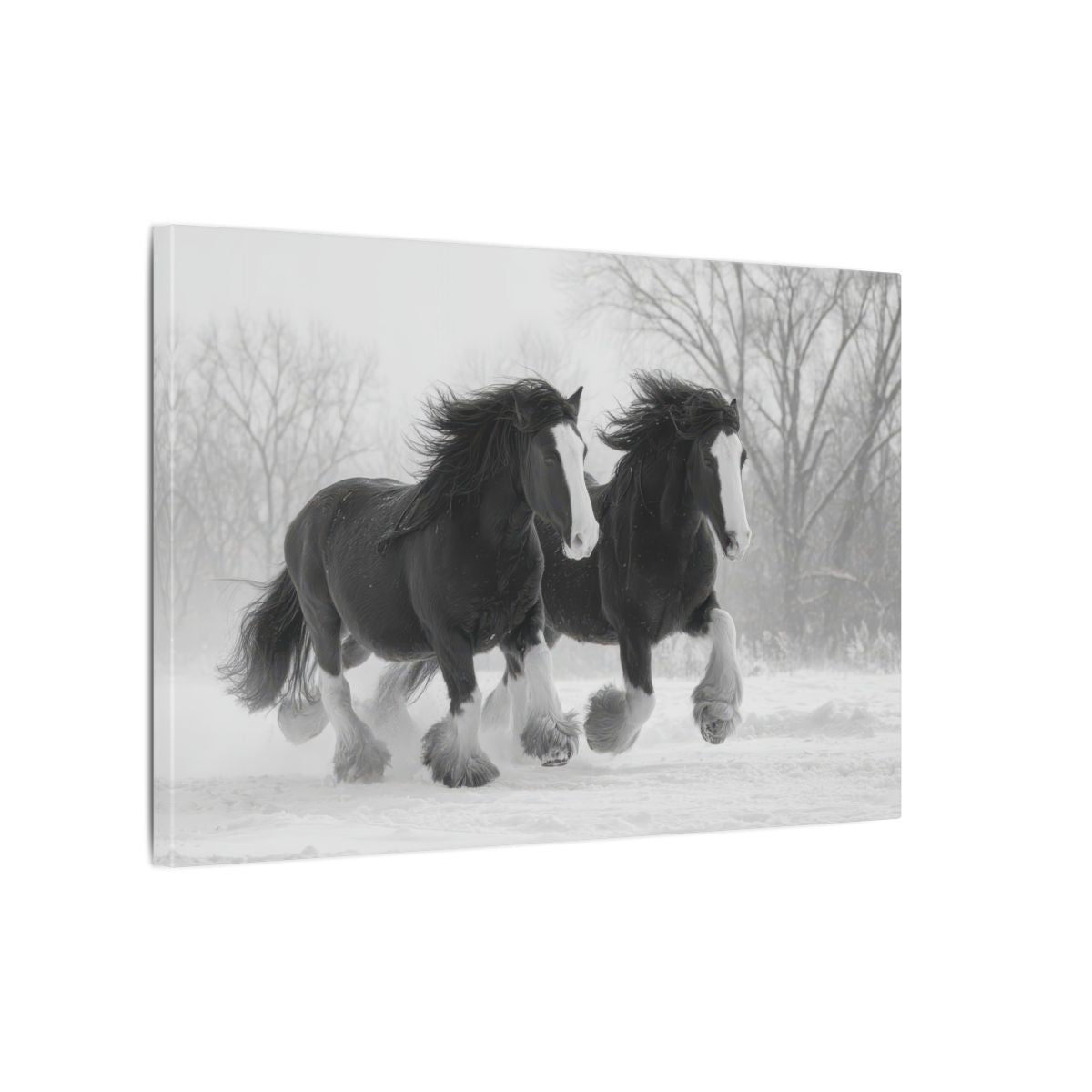 Draft Horse Canvas Print – gallery wrapped canvas, side view