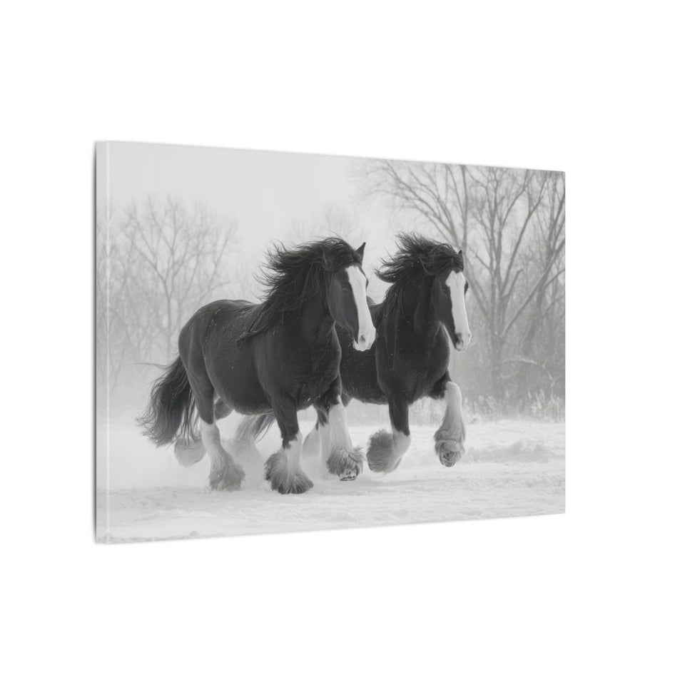 Draft Horse Canvas Print – gallery wrapped canvas, side view