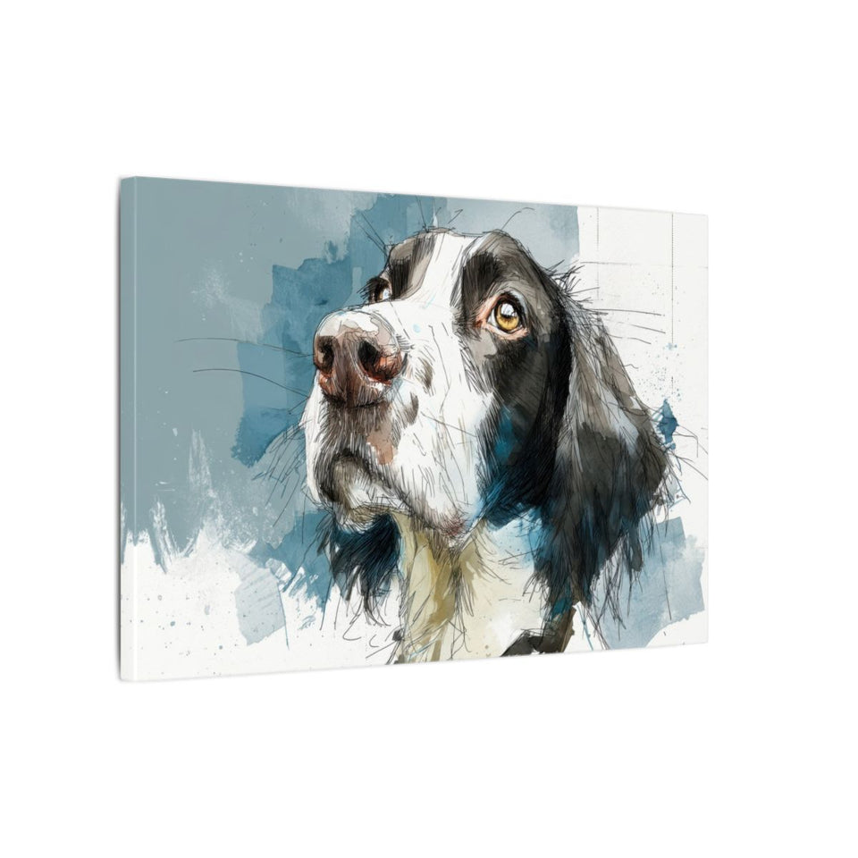 English Springer Spaniel Canvas Wall Art – gallery wrapped canvas, side view