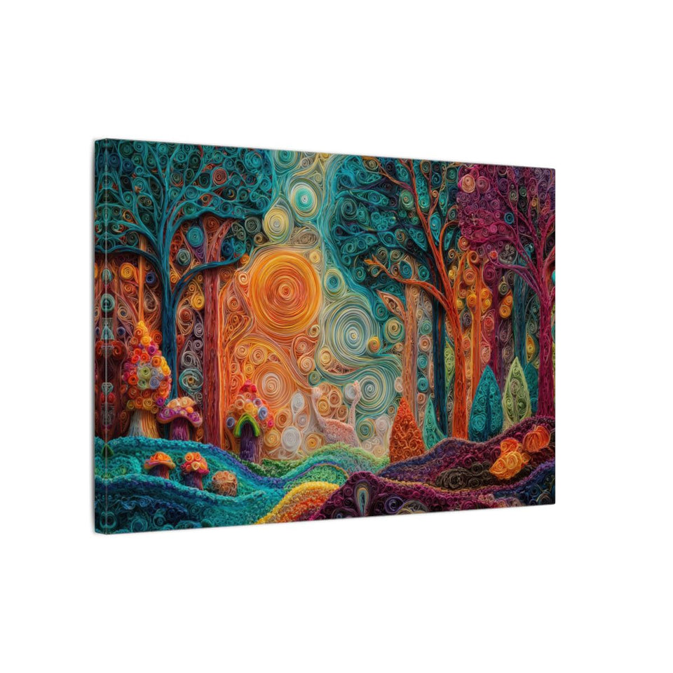 Forest Canvas Art – gallery wrapped canvas, side view