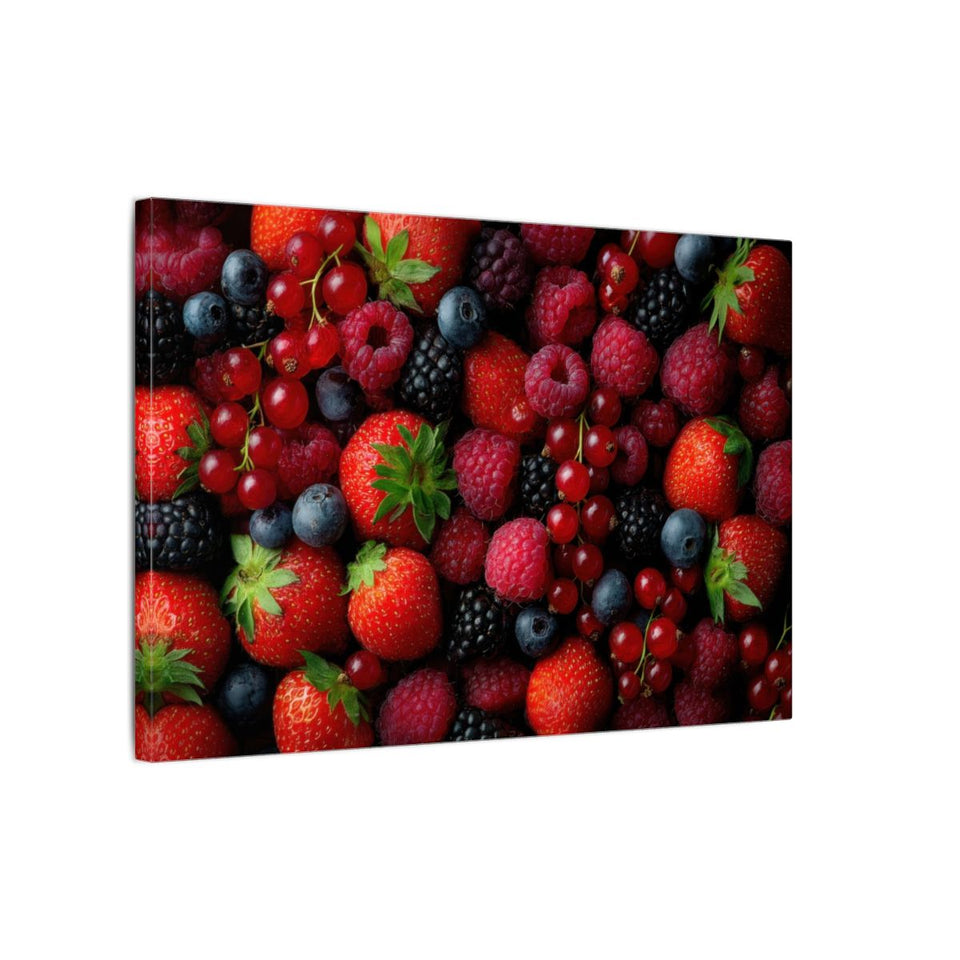 Fresh Berry Collection Canvas Art – gallery wrapped canvas, side view