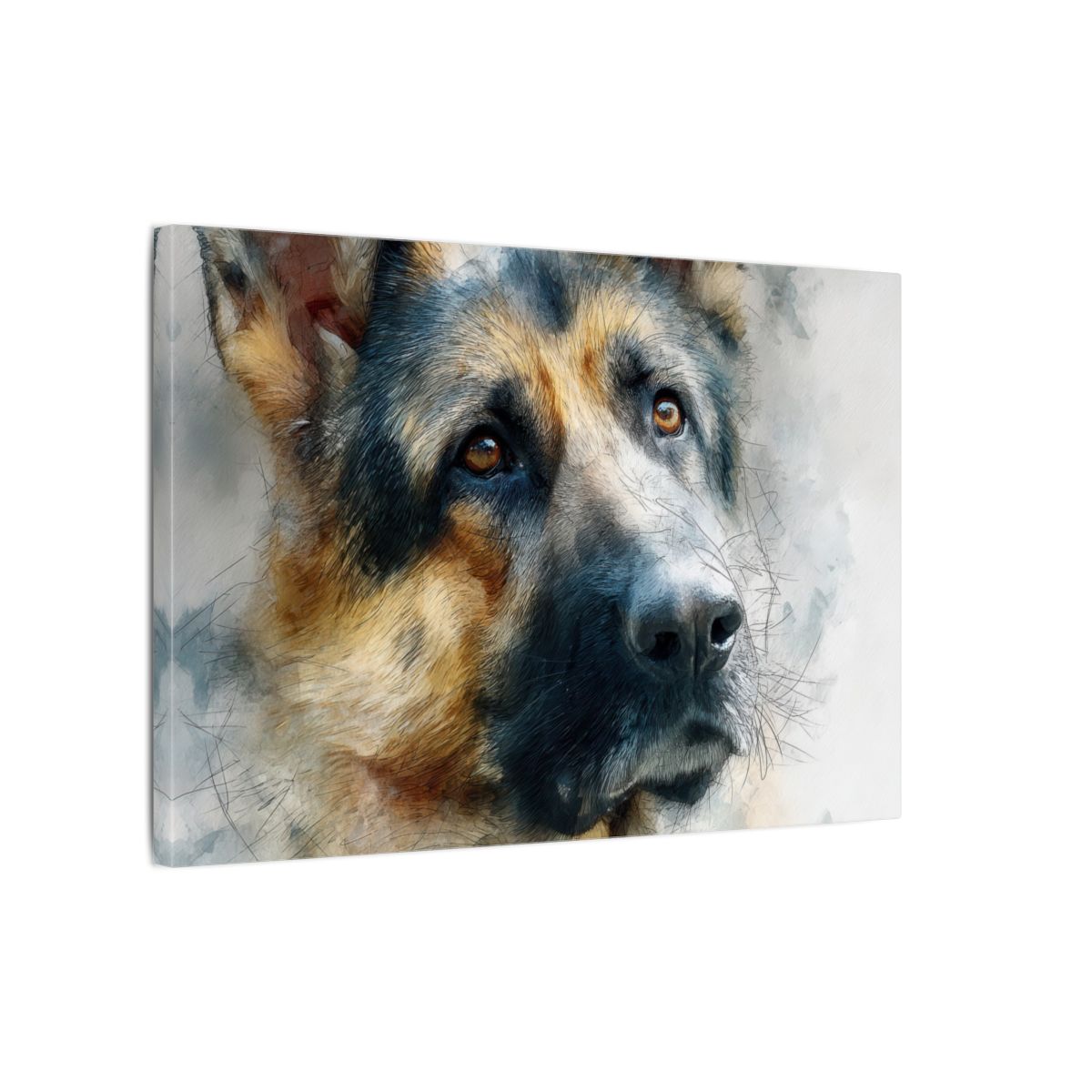 German Shepherd Canvas Wall Art – gallery wrapped canvas, side view