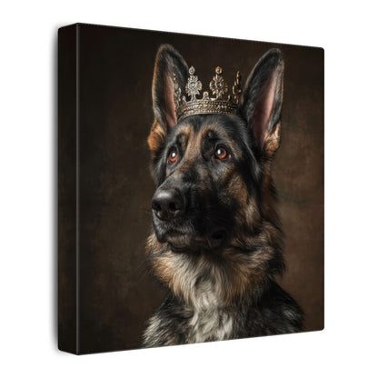 German Shepherd Dog Crown Canvas Print – gallery wrapped canvas, side view