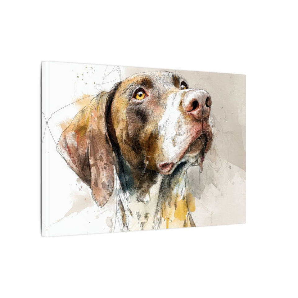 German Shorthaired Pointer Canvas Print – gallery wrapped canvas, side view