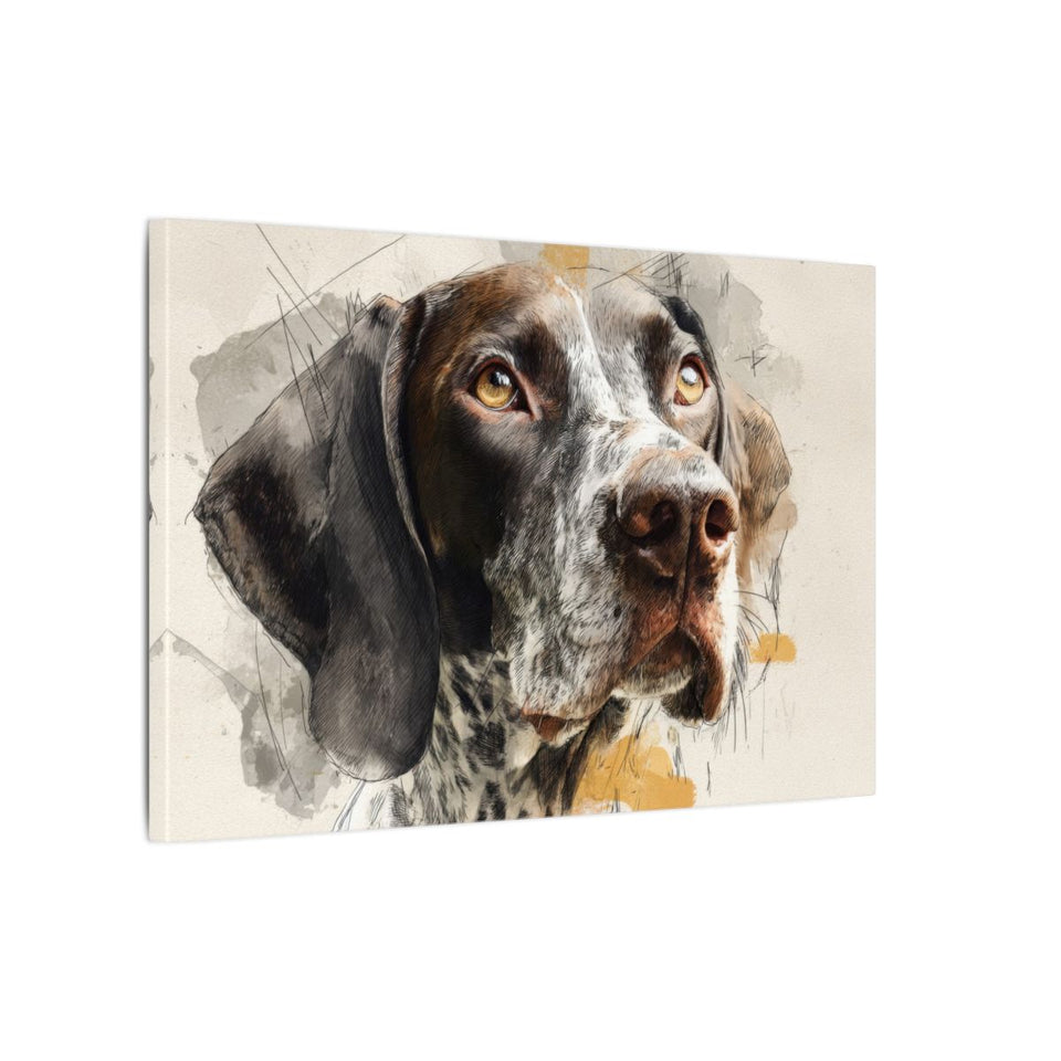 German Shorthaired Pointer Canvas Print – gallery wrapped canvas, side view
