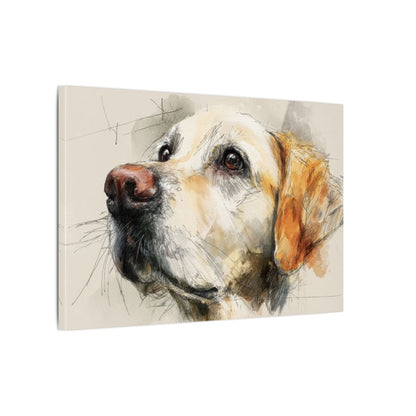 Golden Retriever Canvas Wall Art – gallery wrapped canvas, side view