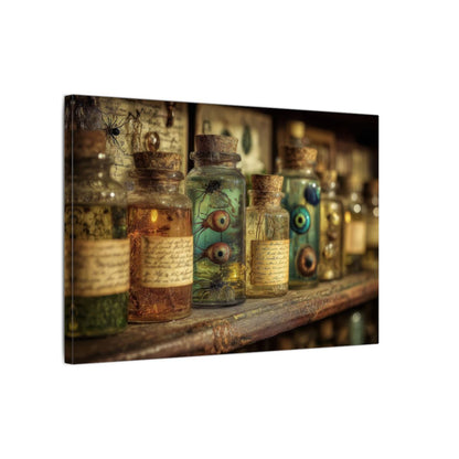 Gothic Specimen Jar Wall Art – gallery wrapped canvas, side view