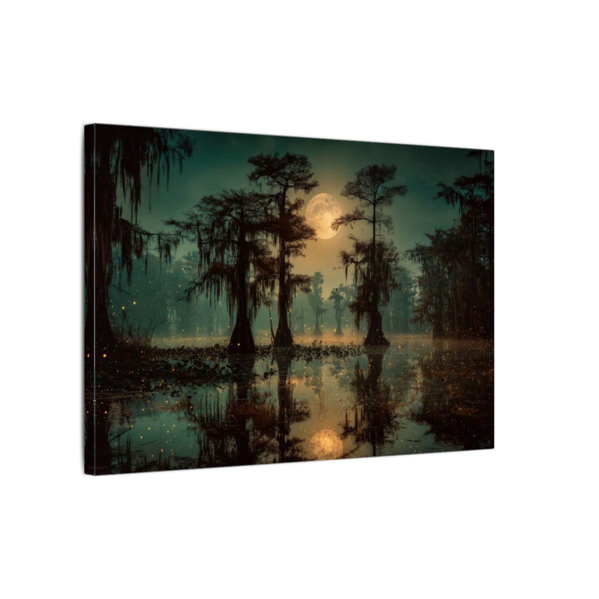 Gothic Swamp Canvas Wall Art – gallery wrapped canvas, side view