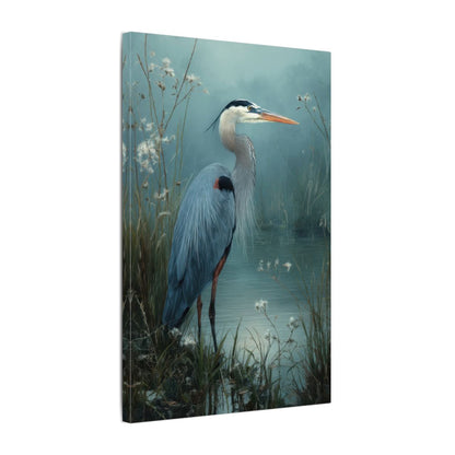 Great Blue Heron Canvas Print – gallery wrapped canvas, side view