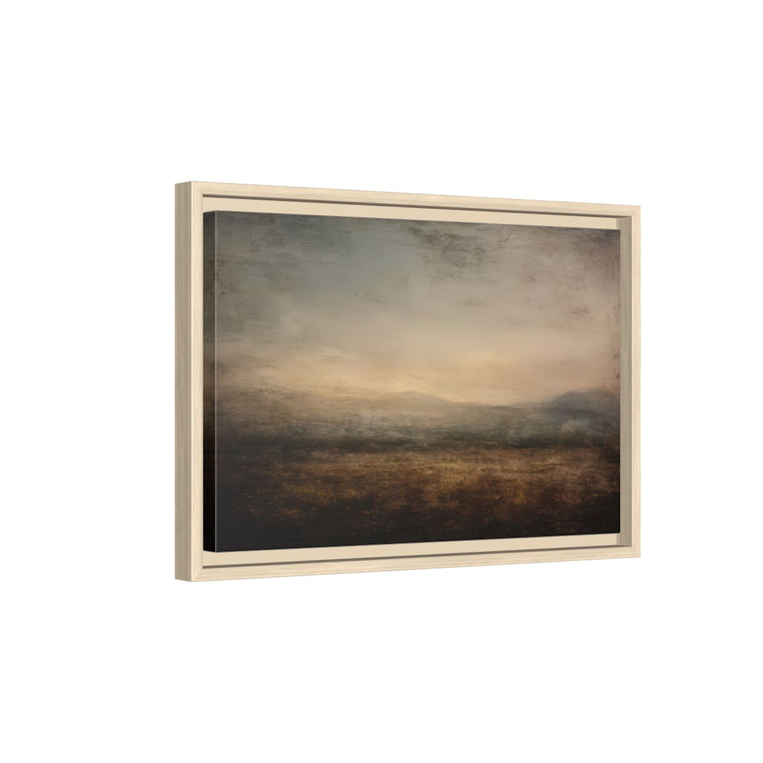 Abstract Landscape Canvas Art – natural wood framed canvas