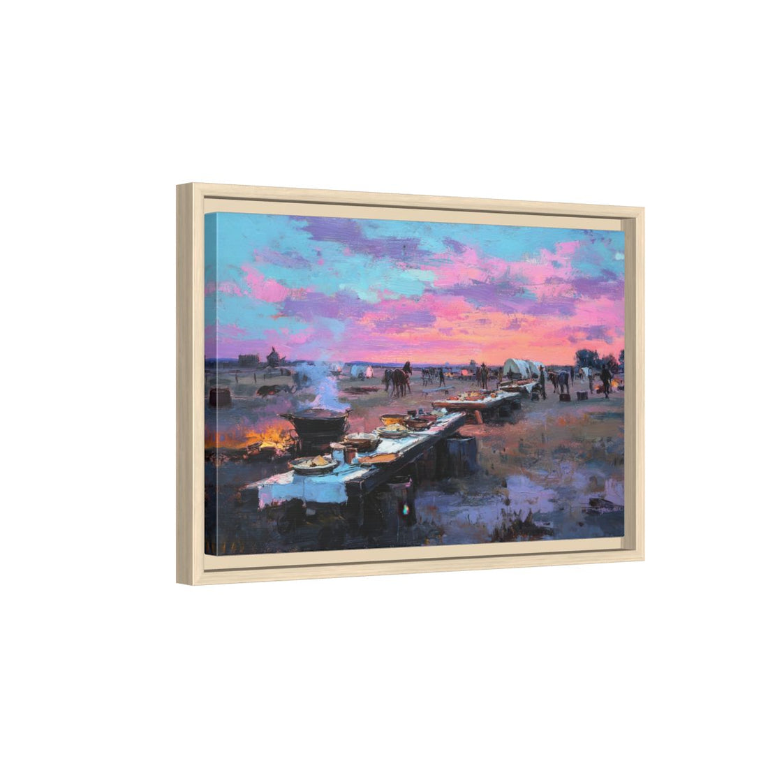 Western Frontier Canvas Print – natural wood framed canvas