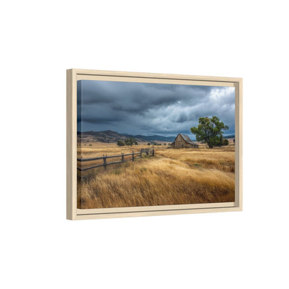 Rustic Barn Canvas Print – natural wood framed canvas