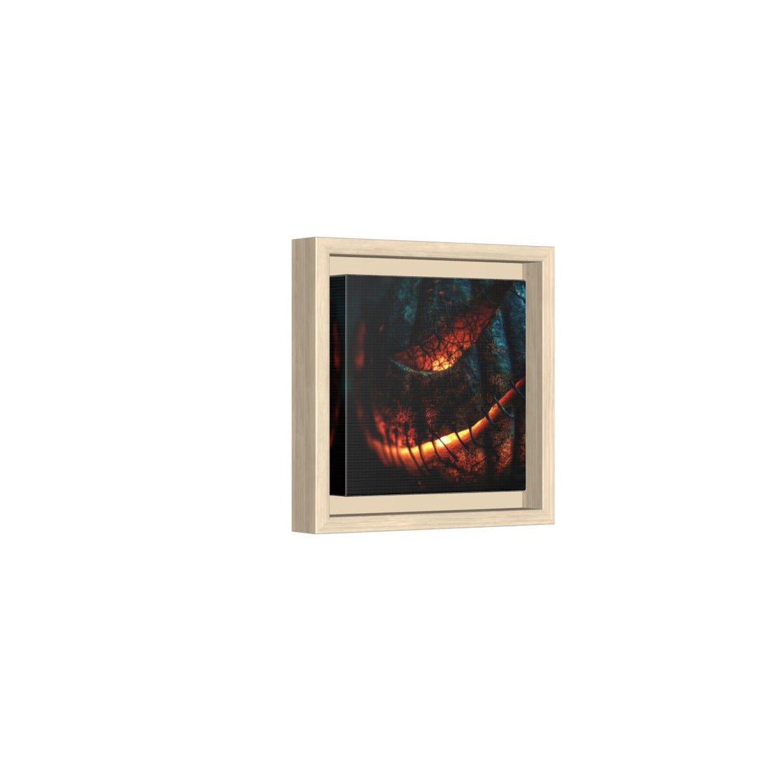 Jack-O-Lantern Halloween Canvas Print – natural wood framed canvas