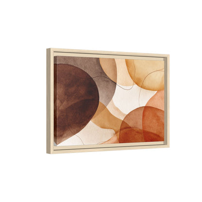Abstract Watercolor Canvas Print – natural wood framed canvas