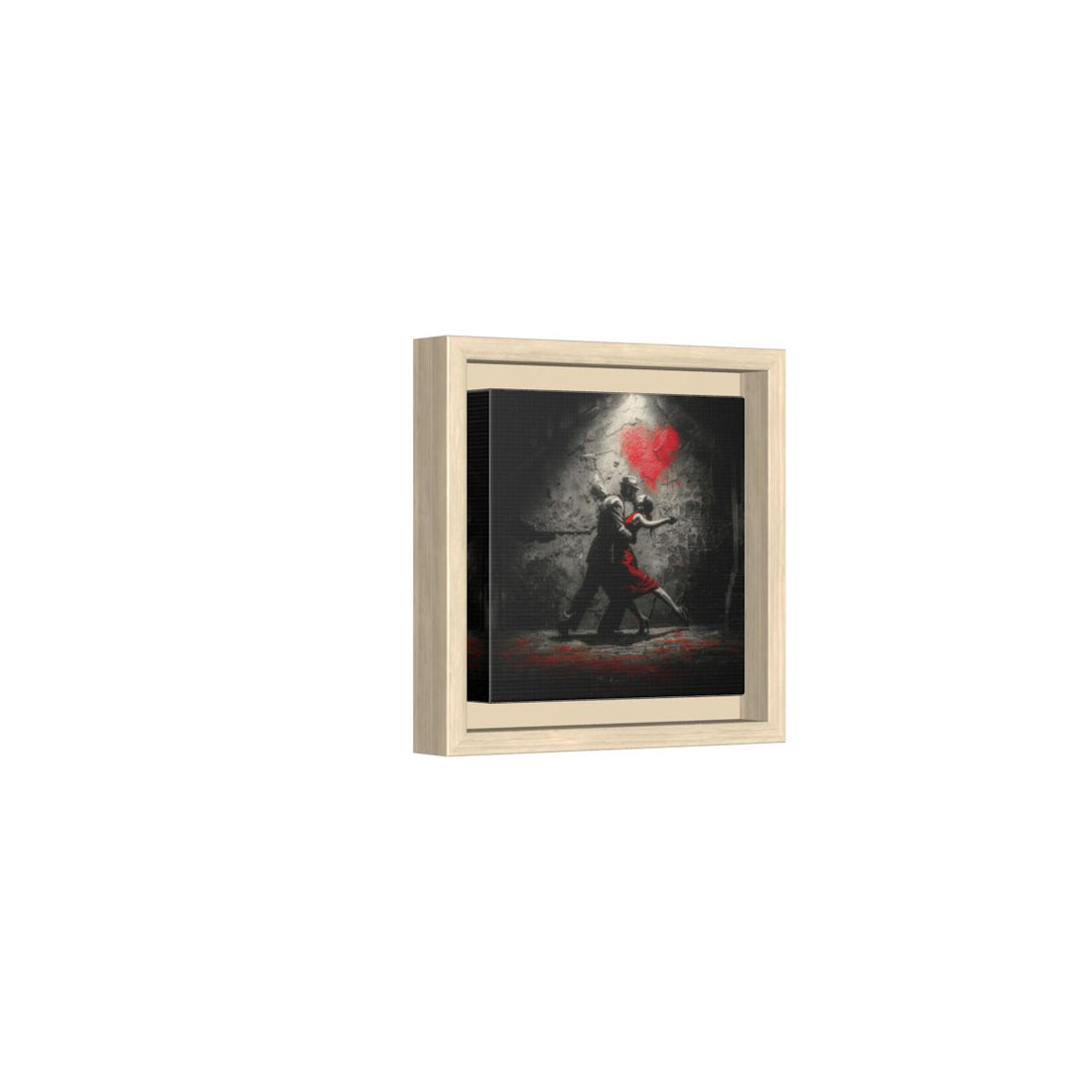 Passionate Tango Canvas Wall Art – natural wood framed canvas