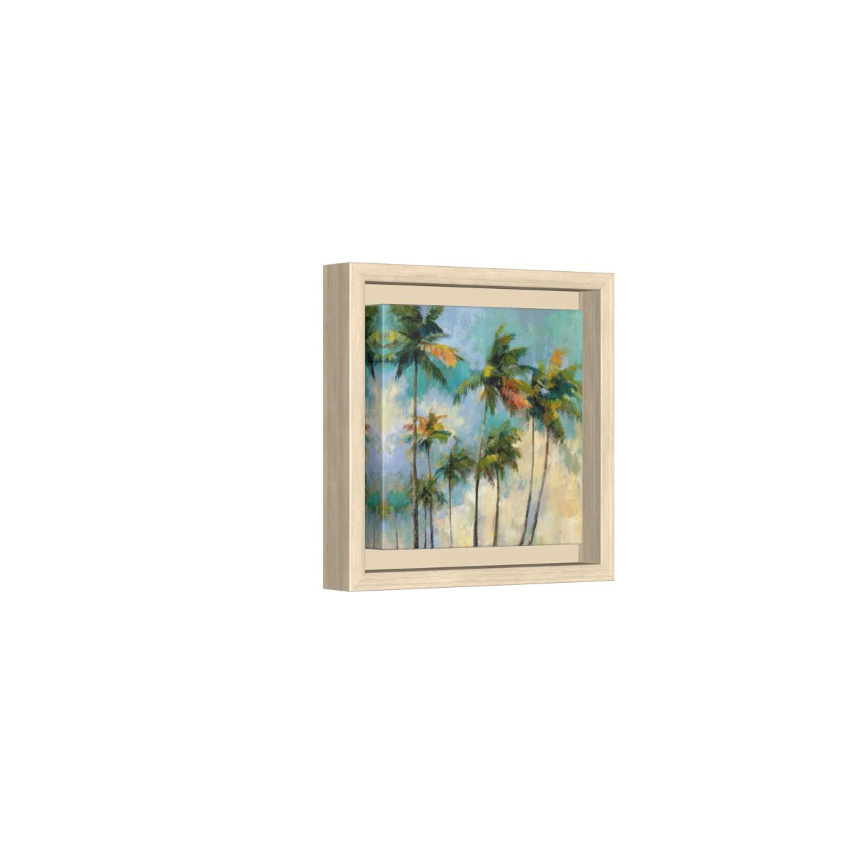 Tropical Palm Tree Canvas Print – natural wood framed canvas