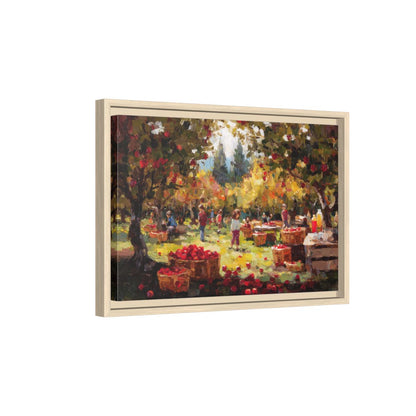 Apple Orchard Canvas Print – natural wood framed canvas